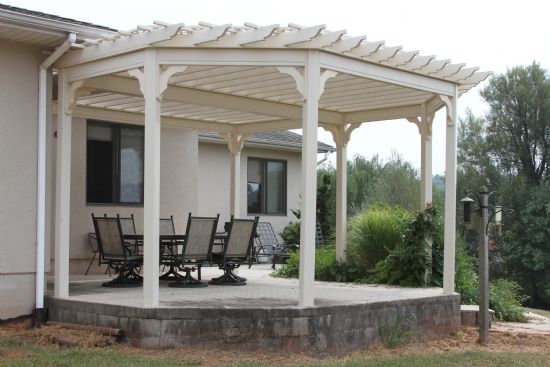 vinyl shade pergola