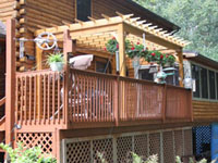 wood pergola