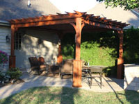 wood pergola