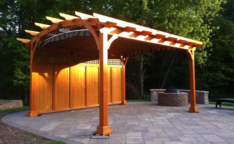 curved top pergola