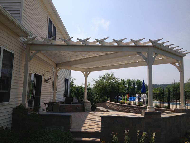 wood shade pergola