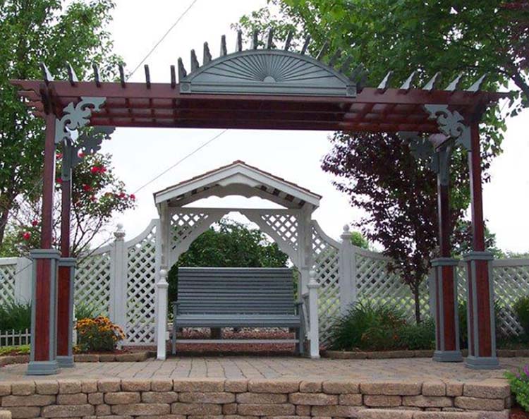 wood shade pergola