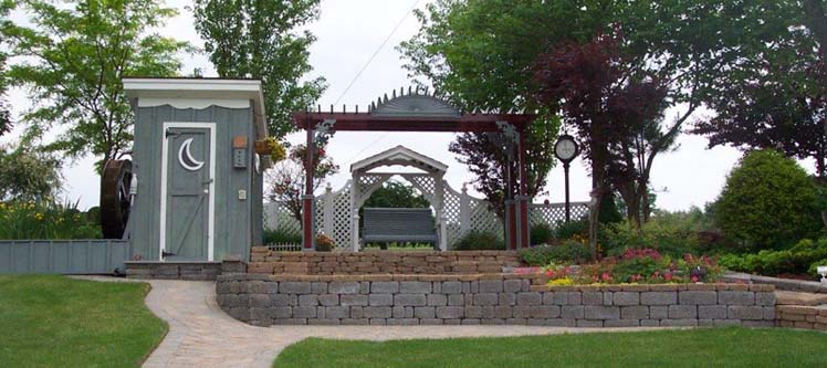 wood shade pergola