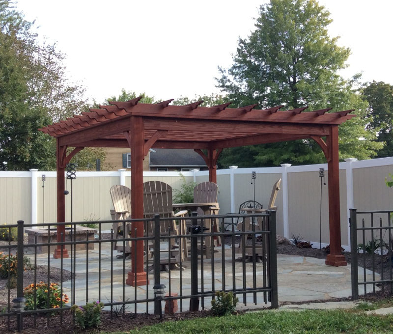 wood pergola