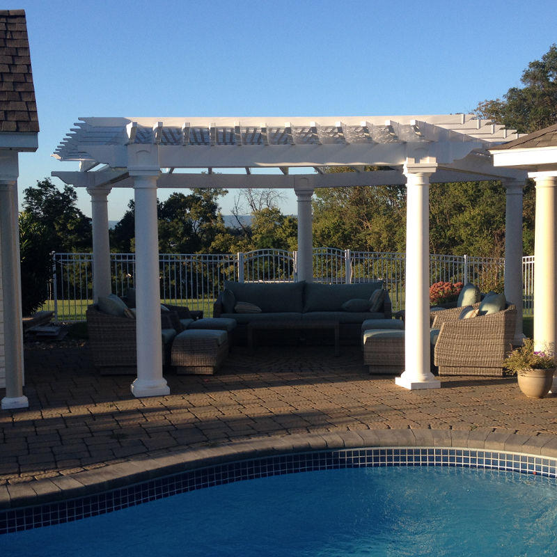 vinyl shade pergola