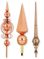 copper finials