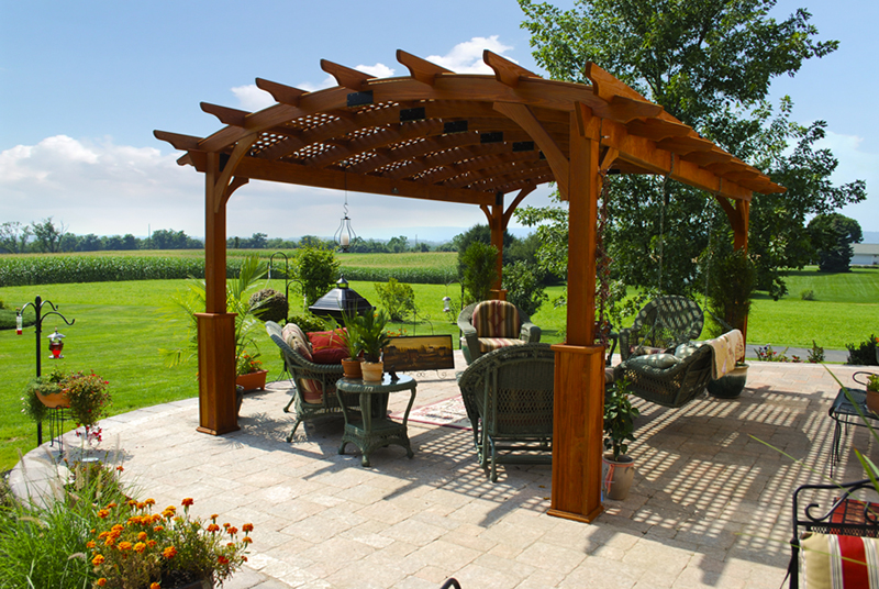 curved top pergola