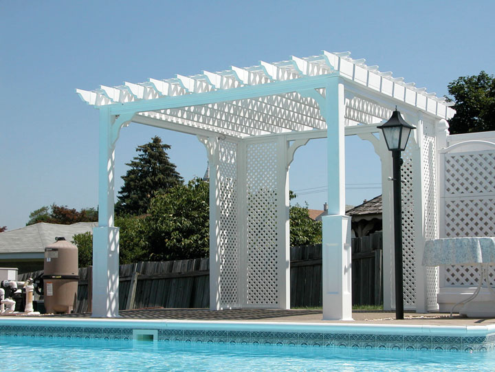 vinyl shade pergola