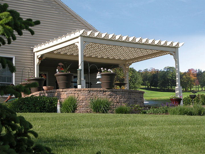 vinyl shade pergola