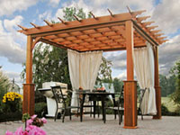 wood pergola