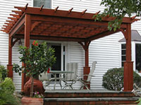 wood pergola