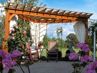 wood pergola