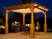 wood pergola