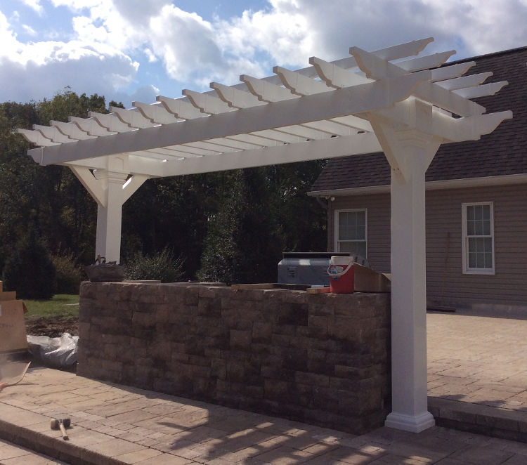 vinyl shade pergola