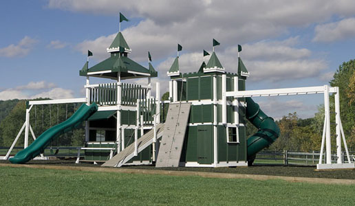 composite wood swing set