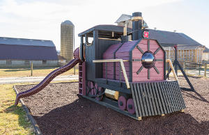 steam train swingset