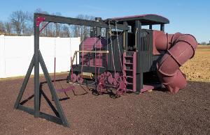 steam train swingset