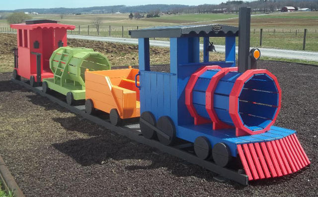 steam train swingset