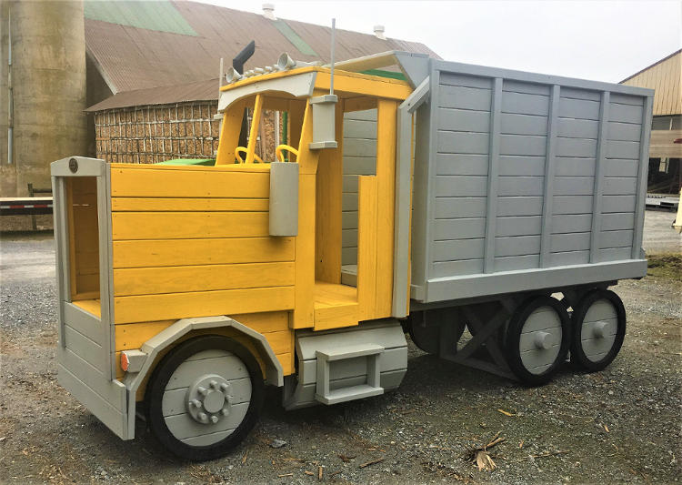 mini dump truck swingset