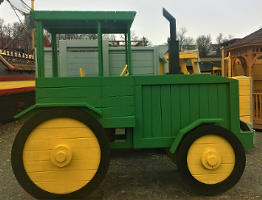 green mini tractor loader