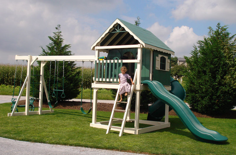 amish vinyl swing sets