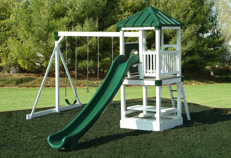 amish vinyl swing sets
