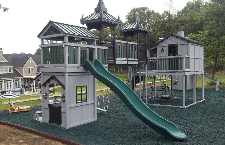 custom wooden swing sets