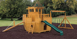 wood ship swingset