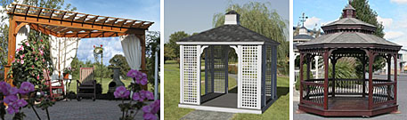 amish built gazebo and pergola
